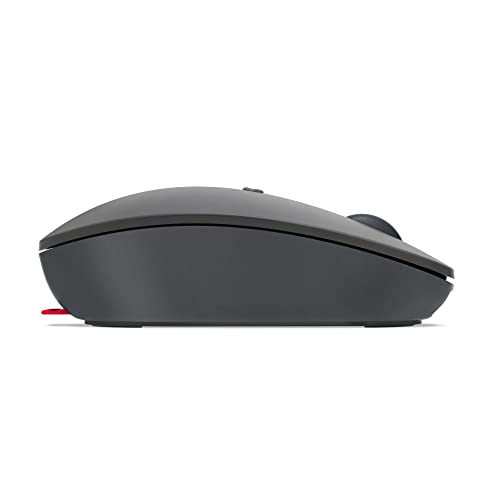 Lenovo Go Wireless Vertical Computer Mouse - Eco Friendly, Ergonomic 45-Degree Grip, Right-Handed, Programmable Buttons – 2.4 GHz USB Receiver, 12 Month Battery Life (Storm Grey) - متجر الجيل العربي الرقمي