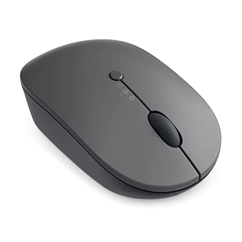 Lenovo Go Wireless Vertical Computer Mouse - Eco Friendly, Ergonomic 45-Degree Grip, Right-Handed, Programmable Buttons – 2.4 GHz USB Receiver, 12 Month Battery Life (Storm Grey) - متجر الجيل العربي الرقمي