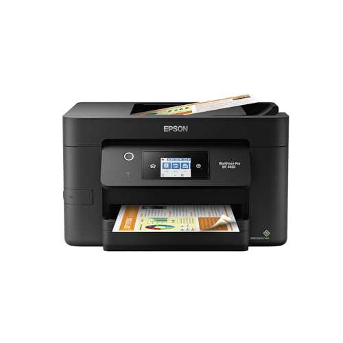 Epson® Workforce® Pro WF-3820 Wireless Color Inkjet All-in-One Printer, Black Large - متجر الجيل العربي الرقمي