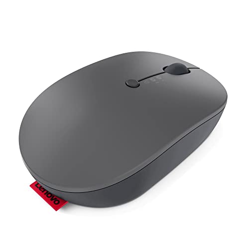 Lenovo Go Wireless Vertical Computer Mouse - Eco Friendly, Ergonomic 45-Degree Grip, Right-Handed, Programmable Buttons – 2.4 GHz USB Receiver, 12 Month Battery Life (Storm Grey) - متجر الجيل العربي الرقمي