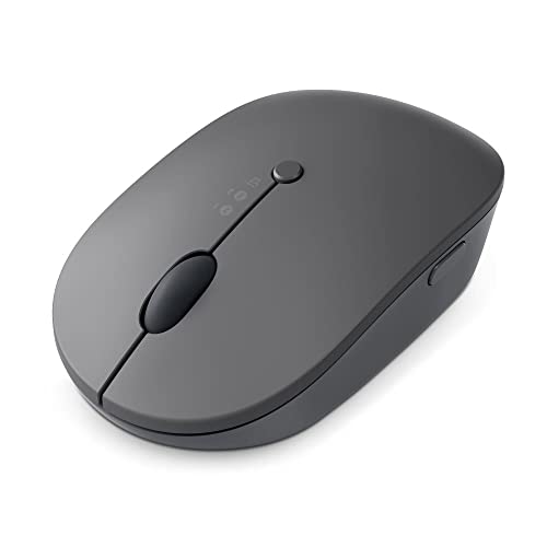 Lenovo Go Wireless Vertical Computer Mouse - Eco Friendly, Ergonomic 45-Degree Grip, Right-Handed, Programmable Buttons – 2.4 GHz USB Receiver, 12 Month Battery Life (Storm Grey) - متجر الجيل العربي الرقمي