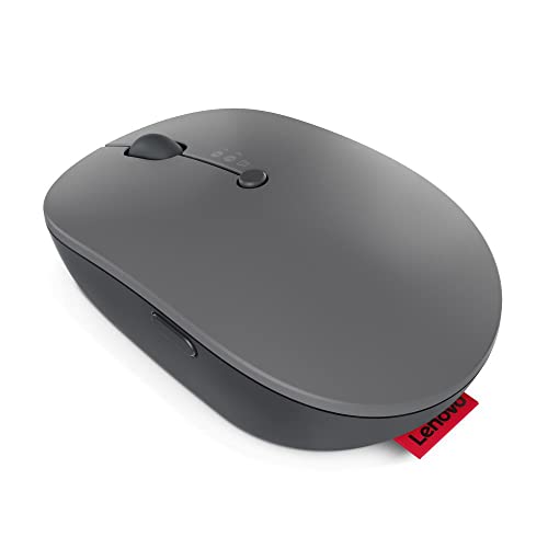 Lenovo Go Wireless Vertical Computer Mouse - Eco Friendly, Ergonomic 45-Degree Grip, Right-Handed, Programmable Buttons – 2.4 GHz USB Receiver, 12 Month Battery Life (Storm Grey) - متجر الجيل العربي الرقمي
