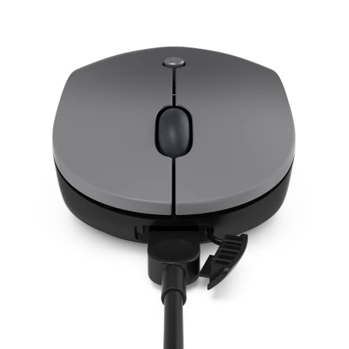 Lenovo Go Wireless Vertical Computer Mouse - Eco Friendly, Ergonomic 45-Degree Grip, Right-Handed, Programmable Buttons – 2.4 GHz USB Receiver, 12 Month Battery Life (Storm Grey) - متجر الجيل العربي الرقمي