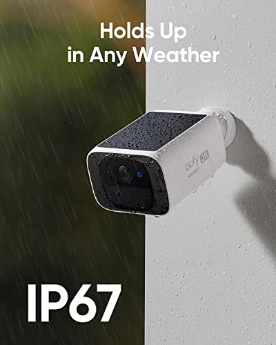 eufy Security SoloCam S220 Solar Security Camera Outdoor Wireless, Continuous Power, 2K Resolution Home Security Camera, 2.4 GHz Wi-Fi, No Monthly Fee, HomeBase 3 Compatible - متجر الجيل العربي الرقمي