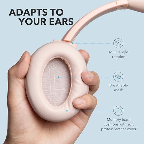 Soundcore Anker Life Q20 Hybrid Active Noise Cancelling Headphones, Wireless Over Ear Bluetooth Headphones, 60H Playtime, Hi-Res Audio, Deep Bass, Memory Foam Ear Cups, for Travel, Home Office - متجر الجيل العربي الرقمي
