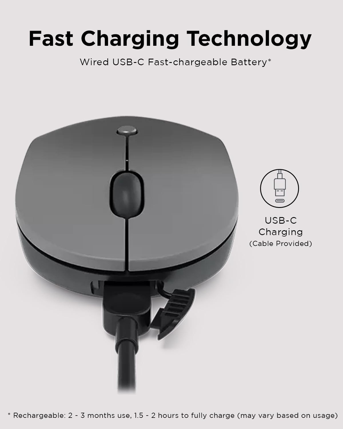 Lenovo Go Wireless Vertical Computer Mouse - Eco Friendly, Ergonomic 45-Degree Grip, Right-Handed, Programmable Buttons – 2.4 GHz USB Receiver, 12 Month Battery Life (Storm Grey) - متجر الجيل العربي الرقمي