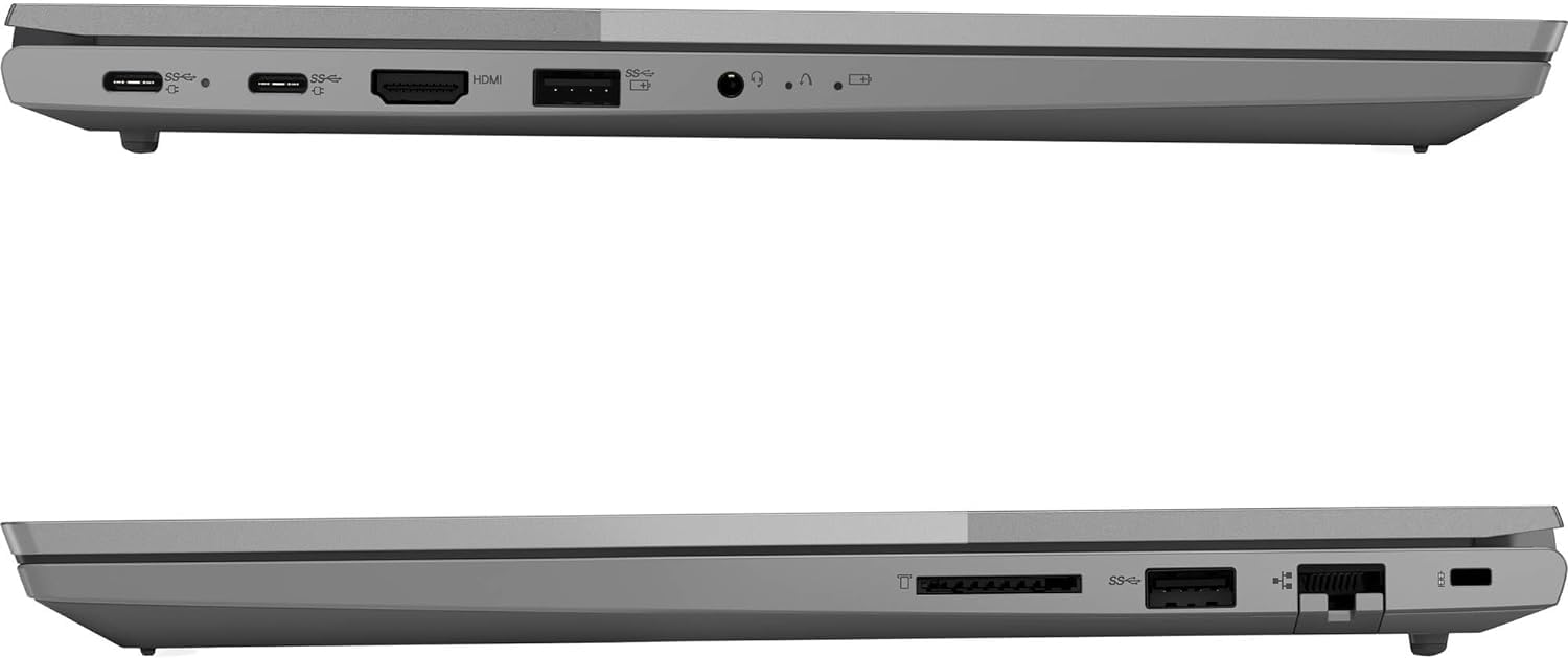 Lenovo ThinkBook 15 Gen 4 Business Laptop (15.6" FHD, Intel 10-Core i5-1235U, 16GB RAM, 256GB SSD), Narrow Bezel, Fingerprint, 1080p Webcam, Thunderbolt 4, Ethernet Port, Win 11 Pro, Grey - 2024 - متجر الجيل العربي الرقمي