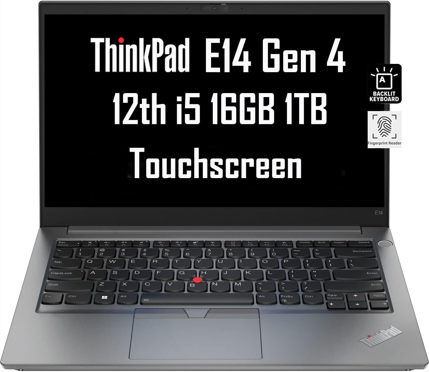 Lenovo ThinkPad E14 Gen 4 Business Laptop (14" FHD Touchscreen, Intel Core i5-1235U, 16GB RAM, 1TB SSD, 10-Core Beat i7-1165G7) Backlit, Fingerprint, 1080P Webcam, Narrow Bezel, Win 11 Pro - 2024 - متجر الجيل العربي الرقمي