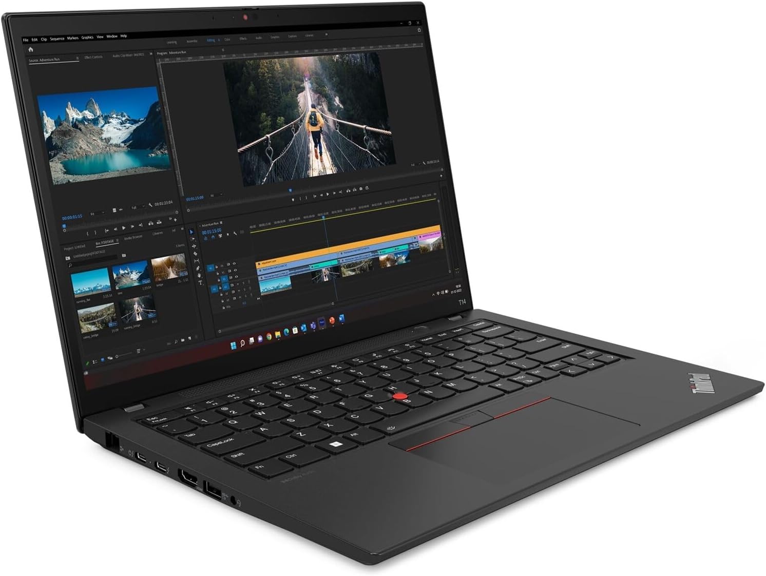 Lenovo ThinkPad T14 Gen 4 Intel Core i7-1355U, 14" WUXGA (1920 x 1200) IPS 300nits Touch Screen, 16GB RAM, 512GB SSD, Backlit KYB Fingerprint Reader, Windows Pro - متجر الجيل العربي الرقمي
