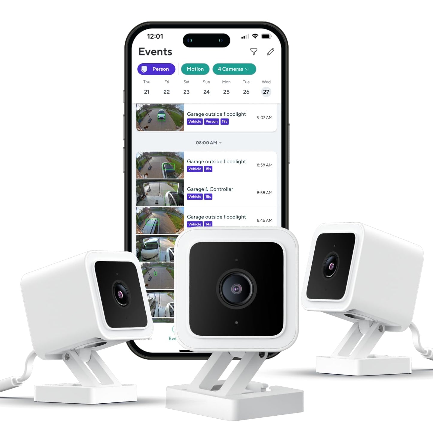 WYZE Cam v3 with Color Night Vision, Wired 1080p HD Indoor/Outdoor Video Camera, 2-Way Audio, Works with Alexa, Google Assistant, and IFTTT - متجر الجيل العربي الرقمي