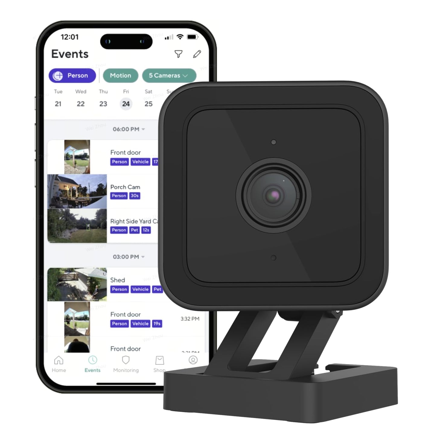 WYZE Cam v3 with Color Night Vision, Wired 1080p HD Indoor/Outdoor Video Camera, 2-Way Audio, Works with Alexa, Google Assistant, and IFTTT - متجر الجيل العربي الرقمي
