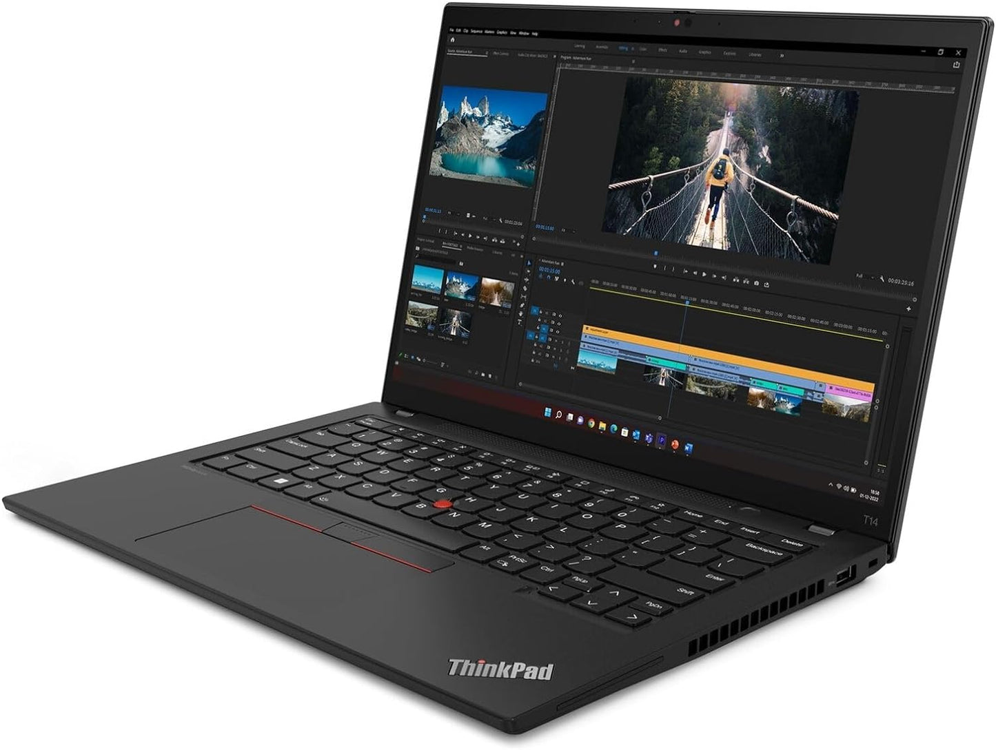 Lenovo ThinkPad T14 Gen 4 Intel Core i7-1355U, 14" WUXGA (1920 x 1200) IPS 300nits Touch Screen, 16GB RAM, 512GB SSD, Backlit KYB Fingerprint Reader, Windows Pro - متجر الجيل العربي الرقمي