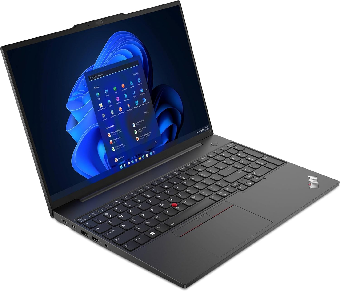 Lenovo ThinkPad E16 Business Laptop (16" FHD+ Display, Intel 13th Gen i5-1335U, 16GB RAM, 512GB SSD), Backlit Keyboard, Fingerprint Reader, FHD Webcam, Ethernet, Wi-Fi 6, Win 11 Pro, Black, 2024 - متجر الجيل العربي الرقمي
