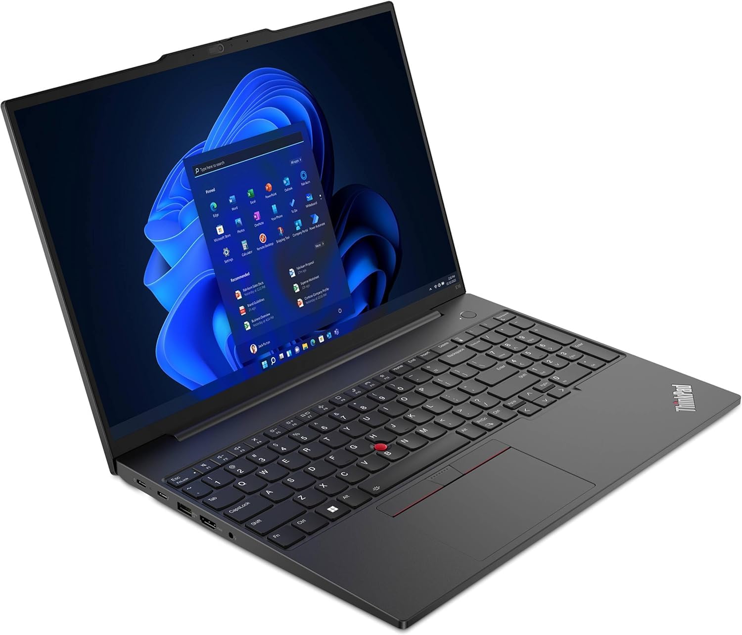 Lenovo ThinkPad E16 Business Laptop (16" FHD+ Display, Intel 13th Gen i5-1335U, 16GB RAM, 512GB SSD), Backlit Keyboard, Fingerprint Reader, FHD Webcam, Ethernet, Wi-Fi 6, Win 11 Pro, Black, 2024 - متجر الجيل العربي الرقمي