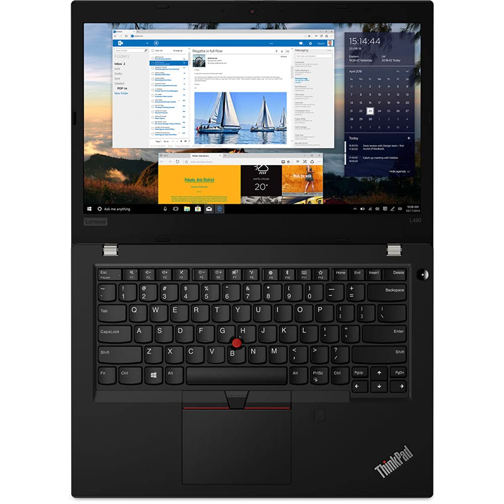 Lenovo ThinkPad L490 Laptop, 14" FHD (1920 x 1080), 8th Gen Intel Core i5-8265U, 8GB RAM, 256GB SSD,2, Windows 10 Pro (Renewed) - متجر الجيل العربي الرقمي