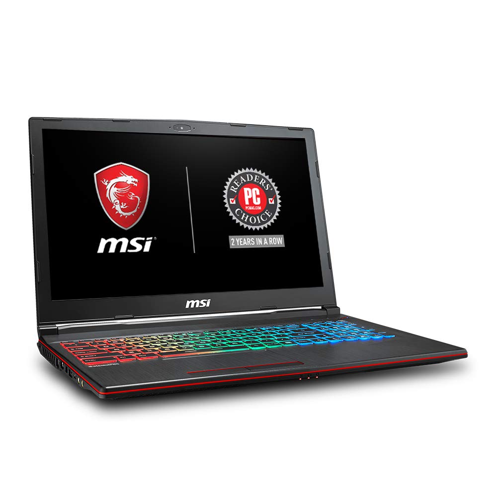 MSI GP63 Leopard-077 15.6" Performance Gaming Laptop i7-8750H (6 cores), NVIDIA GeForce GTX 1060 6G, 256GB NVMe SSD + 1TB HDD, 16GB RAM, Win 10, VR Ready, RGB KB - متجر الجيل العربي الرقمي
