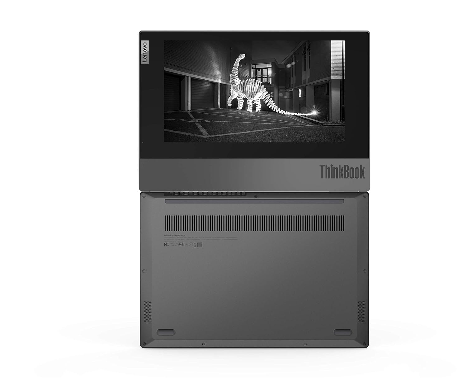 Lenovo Thinkbook Plus Intel Core i5 10th Gen 13.3 inches + 10.8 inches FHD Monochromatic LED Dual Display Business Laptop (8GB RAM/ 512GB SSD/Windows 10 Professional/Black/1.41kg) 20TG004LIH - متجر الجيل العربي الرقمي