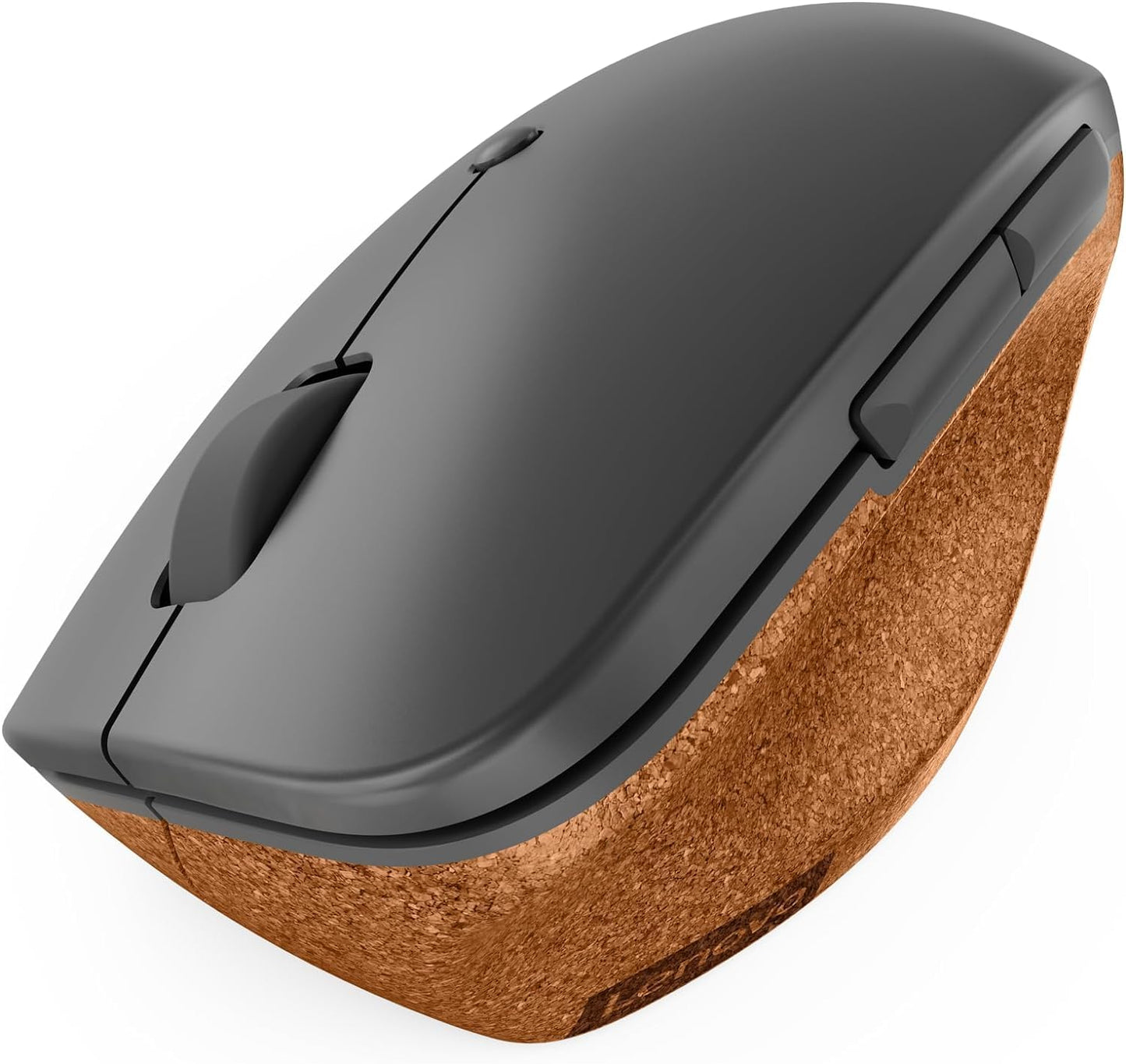Lenovo Go Wireless Vertical Computer Mouse - Eco Friendly, Ergonomic 45-Degree Grip, Right-Handed, Programmable Buttons – 2.4 GHz USB Receiver, 12 Month Battery Life (Storm Grey) - متجر الجيل العربي الرقمي