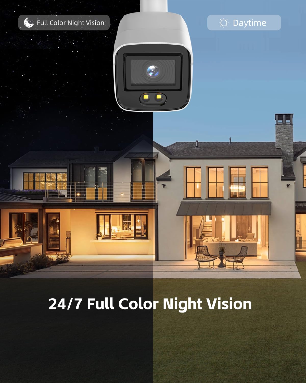 DS-2CD2T87G2P-LSU/SL 4mm HIK 4K 8MP Panoramic PoE Bullet IP Camera Outdoor Indoor with Strobe Light and Audio Alarm, 24/7 Colorful Imaging, Human/Vehicle Detection, Compatible wtih HIK NVR/Hik-Connect - متجر الجيل العربي الرقمي