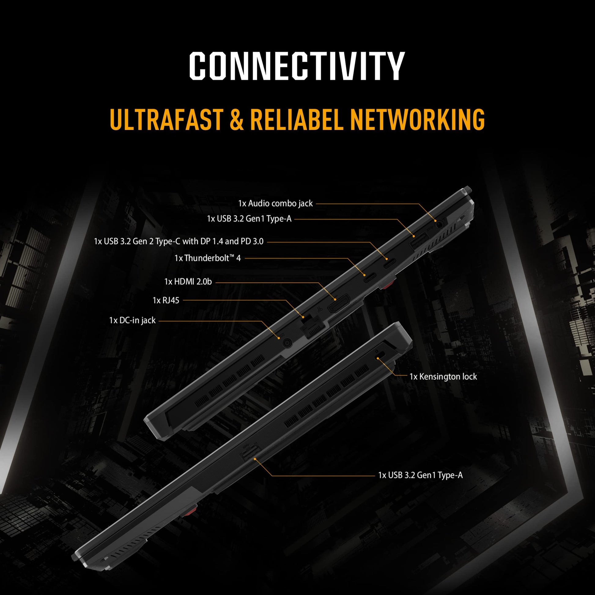 ASUS TUF Dash 15 (2022) Gaming Laptop, 15.6" 144Hz FHD Display, Intel Core i7-12650H, GeForce RTX 3060, 16GB DDR5, 512GB SSD, Thunderbolt 4, Windows 11 Home, Off Black, FX517ZM-AS73 - متجر الجيل العربي الرقمي