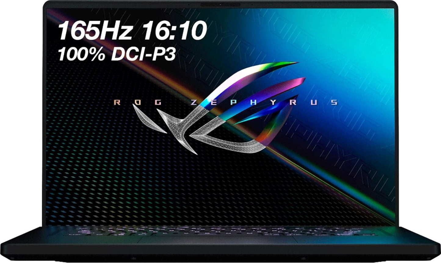 ASUS ROG Zephyrus M16 16" WQXGA 165Hz Gaming Notebook Computer, Intel Core i9-11900H 2.5GHz, 16GB RAM, 1TB SSD, NVIDIA GeForce RTX 3060 6GB, Windows 10 Home, Free Upgrade to Windows 11, Off Black - متجر الجيل العربي الرقمي