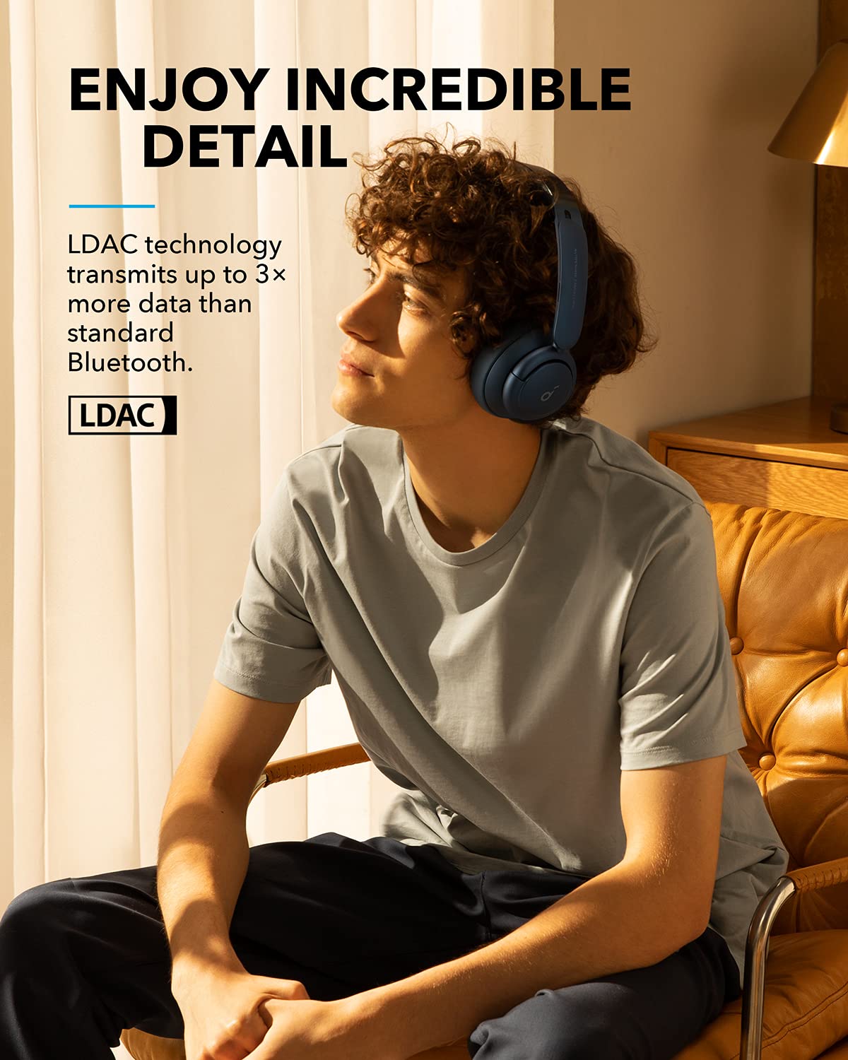 Soundcore by Anker Life Q35 Multi Mode Active Noise Cancelling Bluetooth Headphones with LDAC for Hi Res Wireless Audio, 40H Playtime, Comfortable Fit, Clear Calls, for Home, Work, Travel - متجر الجيل العربي الرقمي