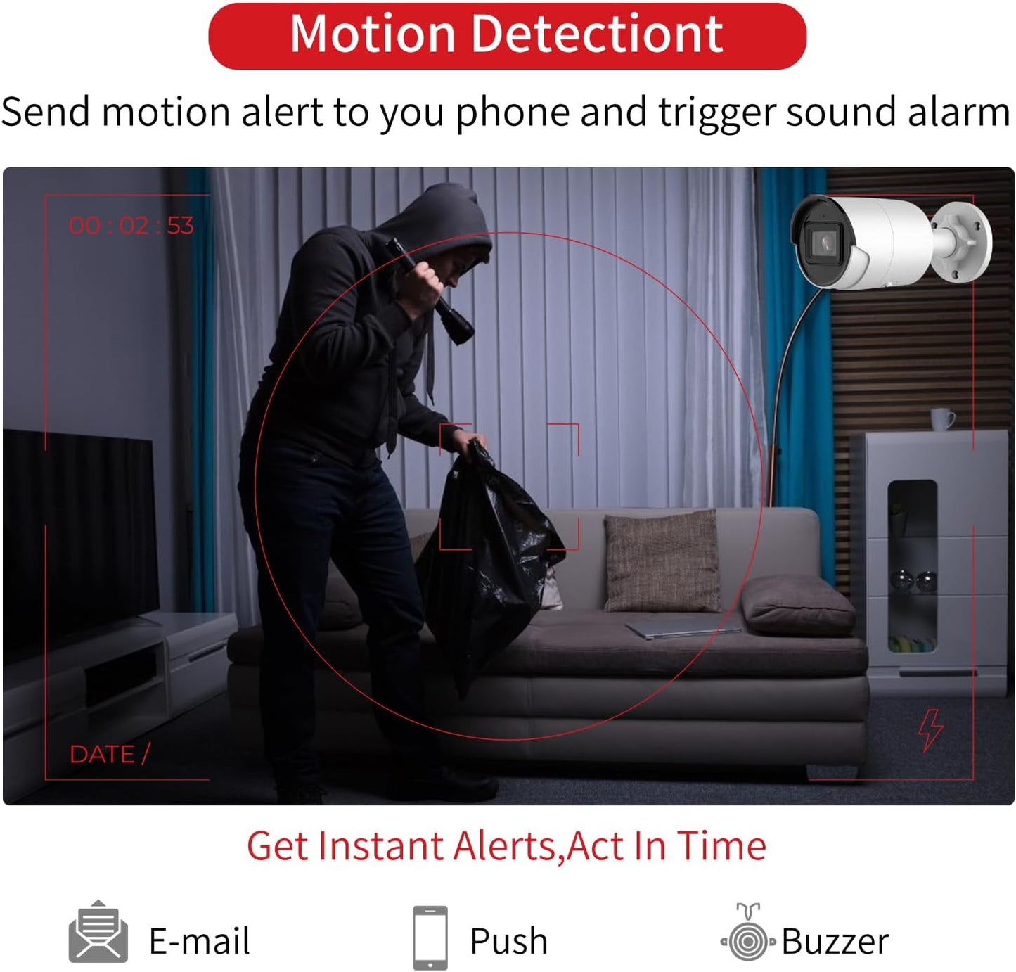 DS-2CD2083G2-I 2.8mm Lens 8MP AcuSense Fixed Bullet Network Camera, with Human/Vehicle Detection, PoE, H.265+, IP67 Waterproof, Outdoor/Indoor, Compatible with Hikvision,International Version - متجر الجيل العربي الرقمي