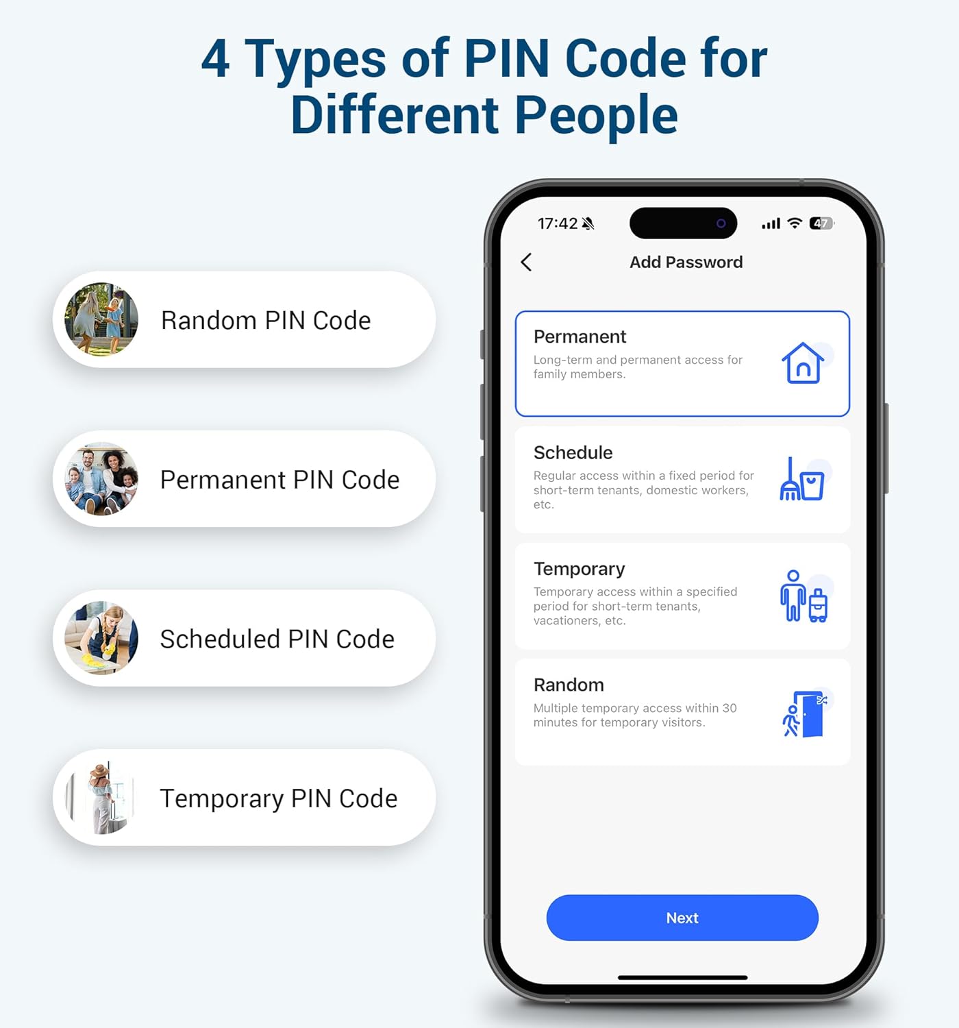 TEEHO Keyless Entry WiFi Smart Lock: App Remote Control Keypad Deadbolt with Built-in WiFi - Keyless Entry Door Lock for Front Door - Auto Lock - Touchscreen Keypad - BHMA Cert - IP65 Waterproof - متجر الجيل العربي الرقمي