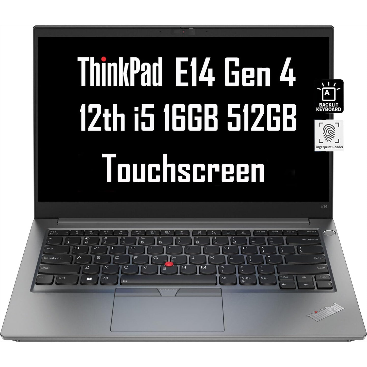 Lenovo ThinkPad E14 Gen 4 Business Laptop (14" FHD Touchscreen, Intel Core i5-1235U, 16GB RAM, 1TB SSD, 10-Core Beat i7-1165G7) Backlit, Fingerprint, 1080P Webcam, Narrow Bezel, Win 11 Pro - 2024 - متجر الجيل العربي الرقمي