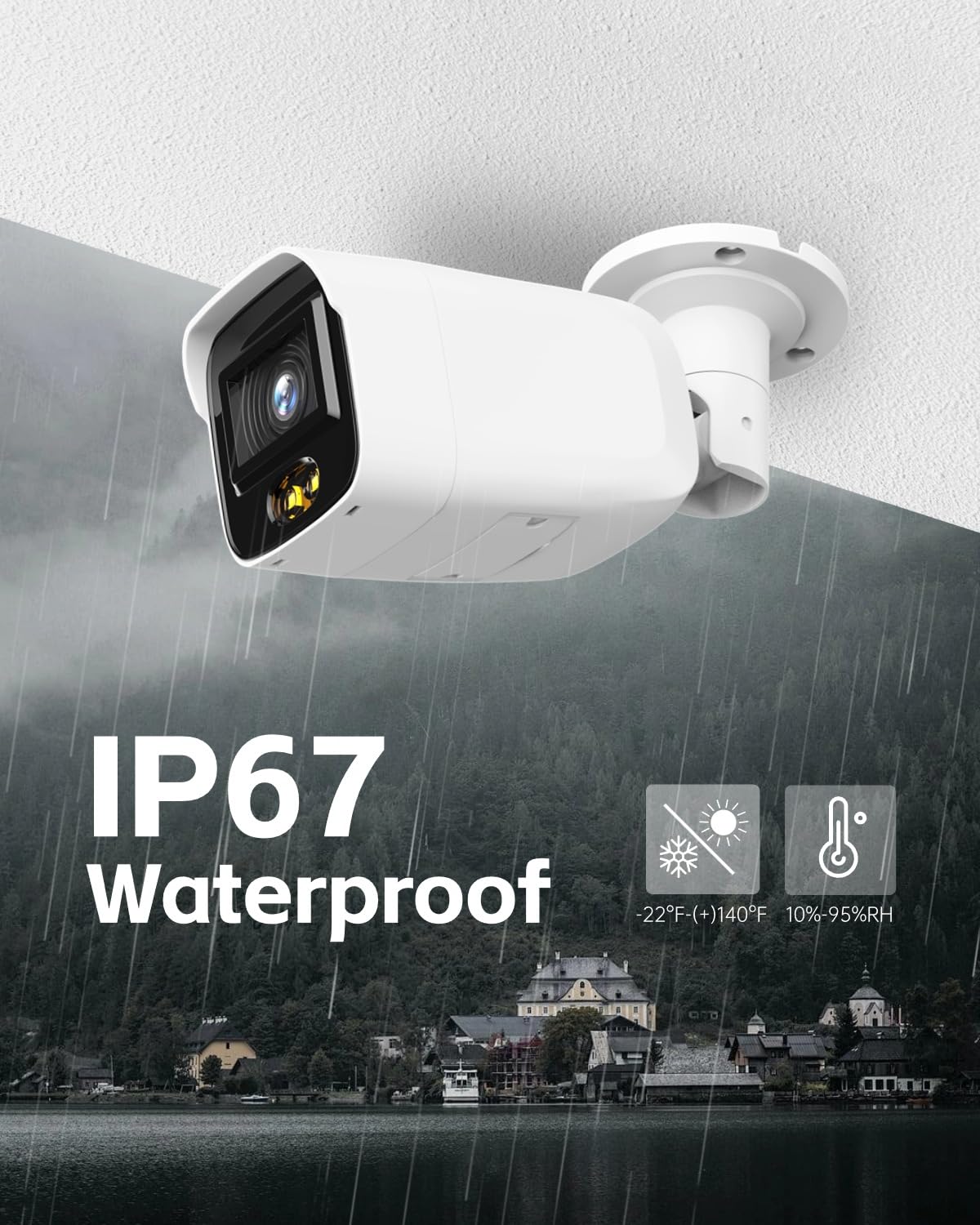 DS-2CD2T87G2P-LSU/SL 4mm HIK 4K 8MP Panoramic PoE Bullet IP Camera Outdoor Indoor with Strobe Light and Audio Alarm, 24/7 Colorful Imaging, Human/Vehicle Detection, Compatible wtih HIK NVR/Hik-Connect - متجر الجيل العربي الرقمي