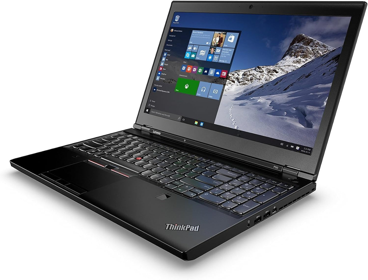 Lenovo ThinkPad P50 15.6-inch FHD Mobile Workstation Laptop Computer, Quad-Core i7-6820HQ, 16GB RAM, 500GB Solid State Drive, HDMI, Windows 10 Pro (Renewed) - متجر الجيل العربي الرقمي