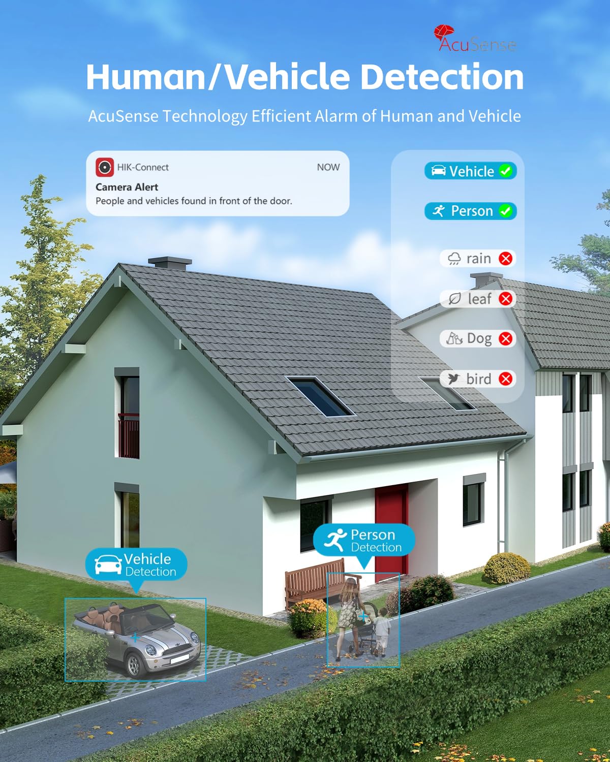 DS-2CD2T87G2P-LSU/SL 4mm HIK 4K 8MP Panoramic PoE Bullet IP Camera Outdoor Indoor with Strobe Light and Audio Alarm, 24/7 Colorful Imaging, Human/Vehicle Detection, Compatible wtih HIK NVR/Hik-Connect - متجر الجيل العربي الرقمي