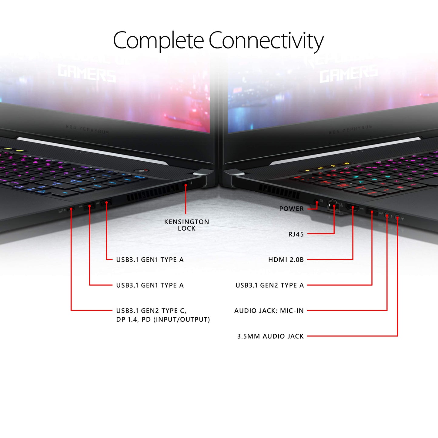 ROG Zephyrus M Thin and Portable Gaming Laptop, 15.6” 240Hz FHD IPS, NVIDIA GeForce RTX 2070, Intel Core i7-9750H, 16GB DDR4 RAM, 1TB PCIe SSD, Per-key RGB, Windows 10 Home, GU502GW-AH76 - متجر الجيل العربي الرقمي