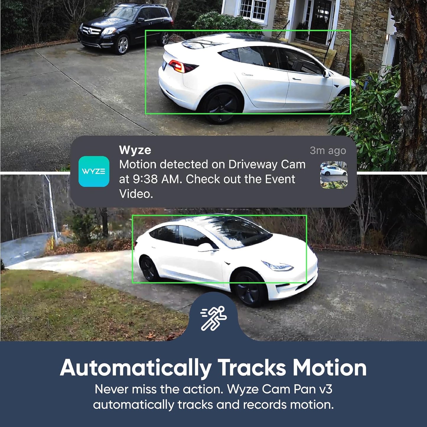 WYZE Cam Pan v3 Indoor/Outdoor IP65-Rated 1080p Pan/Tilt/Zoom Wi-Fi Smart Home Security Camera with Motion Tracking for Baby & Pet, Color Night Vision, 2-Way Audio, Works with Alexa & Google Assistant - متجر الجيل العربي الرقمي