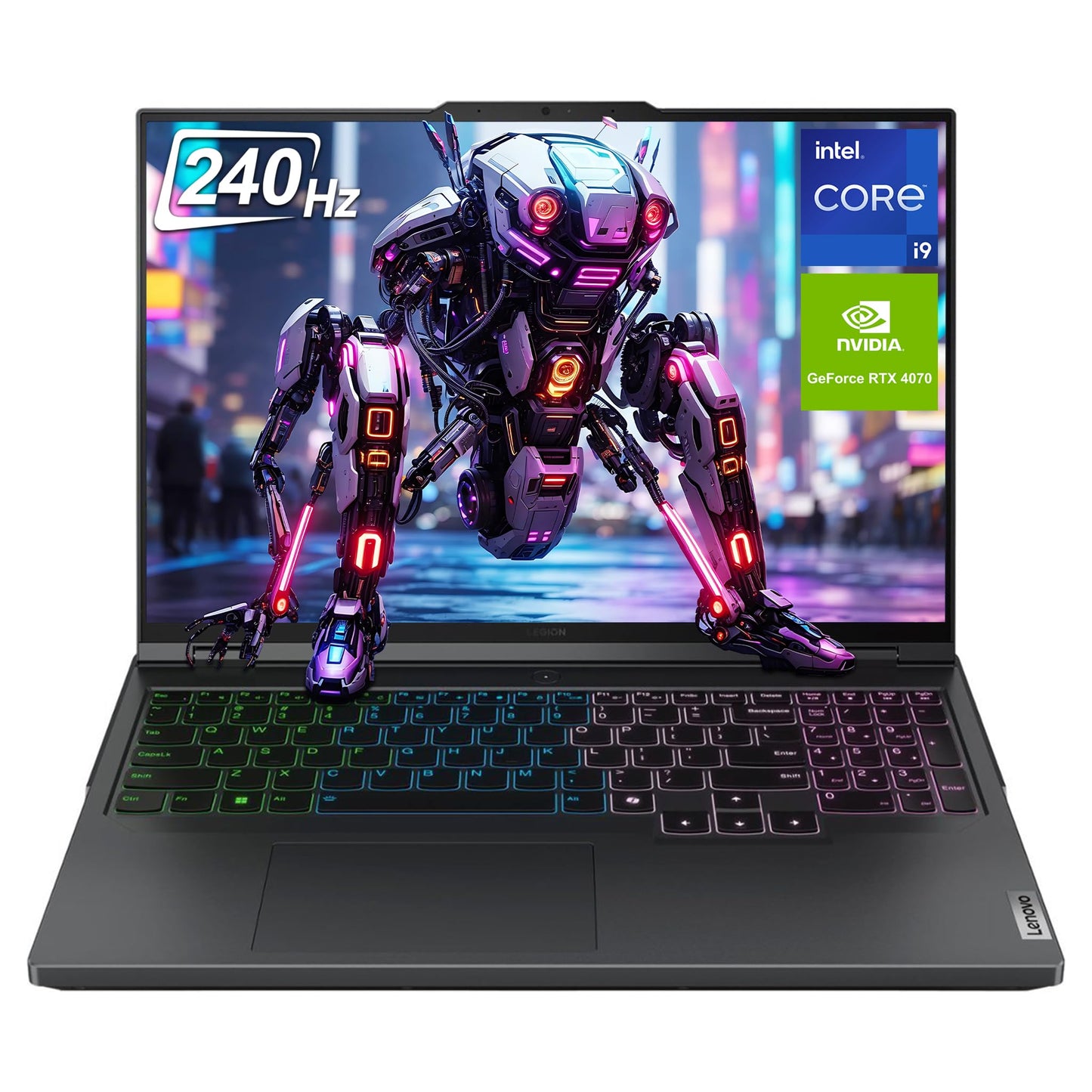 Lenovo Legion Pro 5i Gaming Laptop, 14th Intel Core i9-14900HX, 16" WQXGA Display, 32 GB DDR5 RAM, 2 TB PCIe SSD, NVIDIA GeForce RTX 4070, Backlit Keyboard, Windows 11 Home, Onyx Grey - متجر الجيل العربي الرقمي