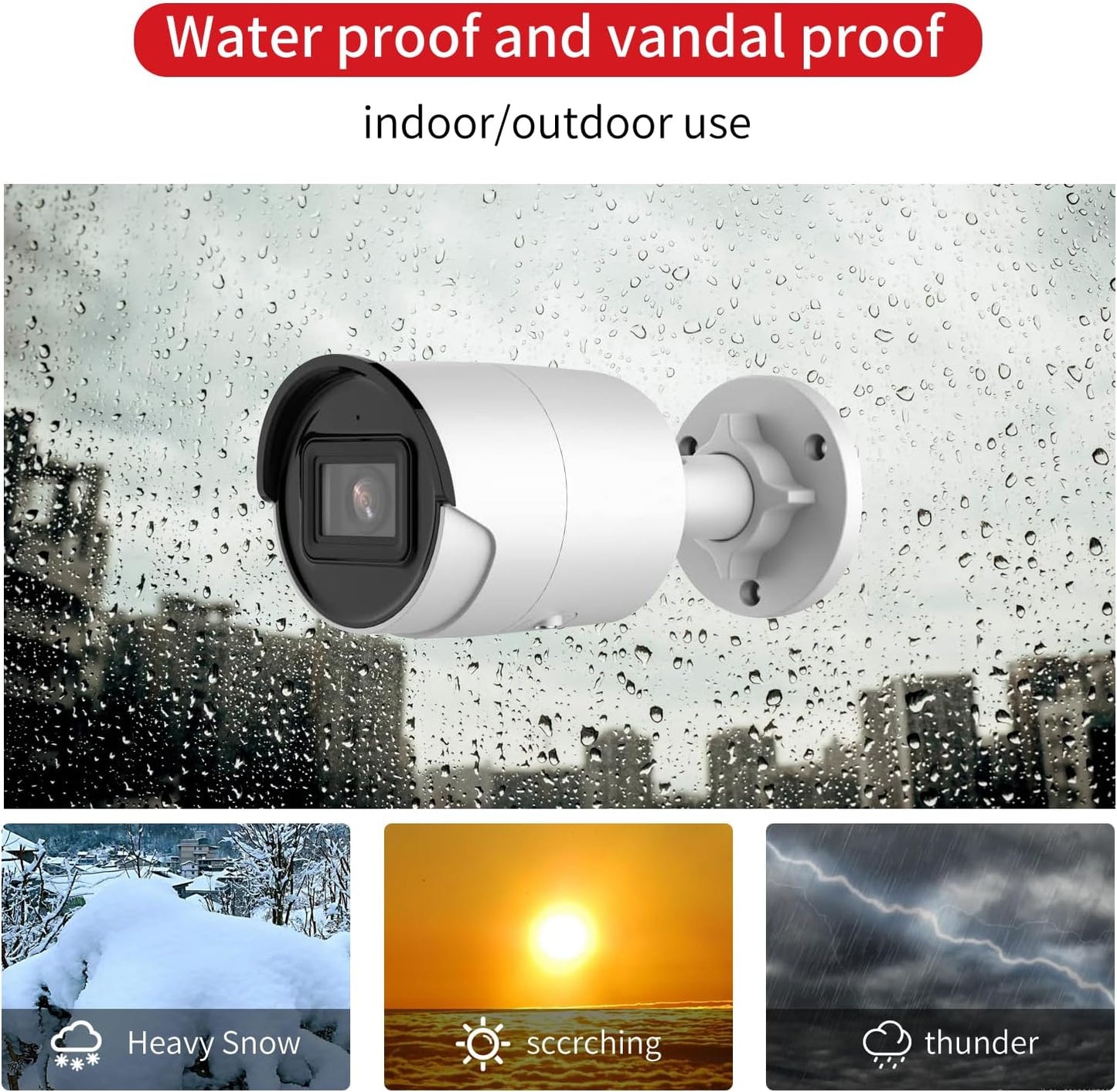 DS-2CD2083G2-I 2.8mm Lens 8MP AcuSense Fixed Bullet Network Camera, with Human/Vehicle Detection, PoE, H.265+, IP67 Waterproof, Outdoor/Indoor, Compatible with Hikvision,International Version - متجر الجيل العربي الرقمي