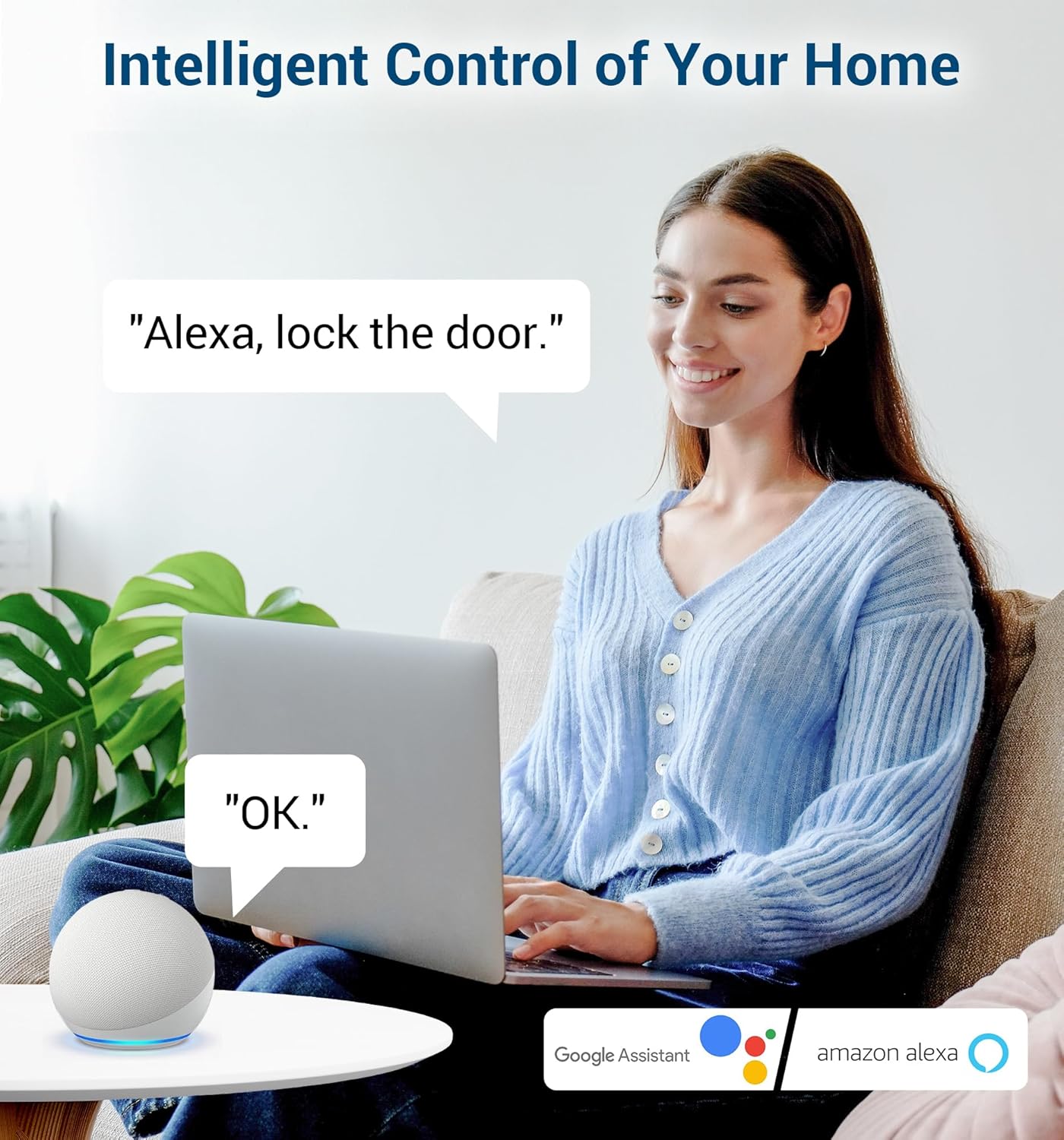 TEEHO Keyless Entry WiFi Smart Lock: App Remote Control Keypad Deadbolt with Built-in WiFi - Keyless Entry Door Lock for Front Door - Auto Lock - Touchscreen Keypad - BHMA Cert - IP65 Waterproof - متجر الجيل العربي الرقمي