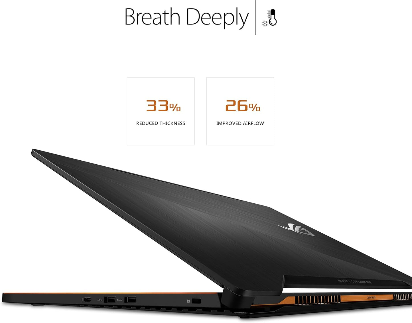 ASUS ROG Zephyrus Thin & Light Gaming Laptop, 15.6” Full HD 120Hz, Intel Core i7-7700HQ Processor, NVIDIA GeForce GTX 1080 8GB Max Q, 16GB DDR4, 512GB PCIe SSD, Windows 10 Professional – GX501VI-XS74 - متجر الجيل العربي الرقمي