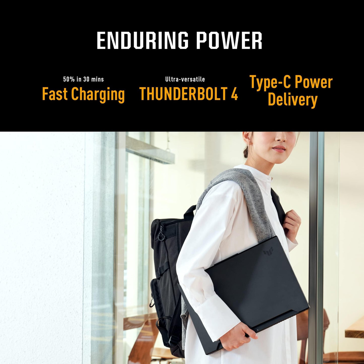 ASUS TUF Dash 15 (2022) Gaming Laptop, 15.6" 144Hz FHD Display, Intel Core i7-12650H, GeForce RTX 3060, 16GB DDR5, 512GB SSD, Thunderbolt 4, Windows 11 Home, Off Black, FX517ZM-AS73 - متجر الجيل العربي الرقمي