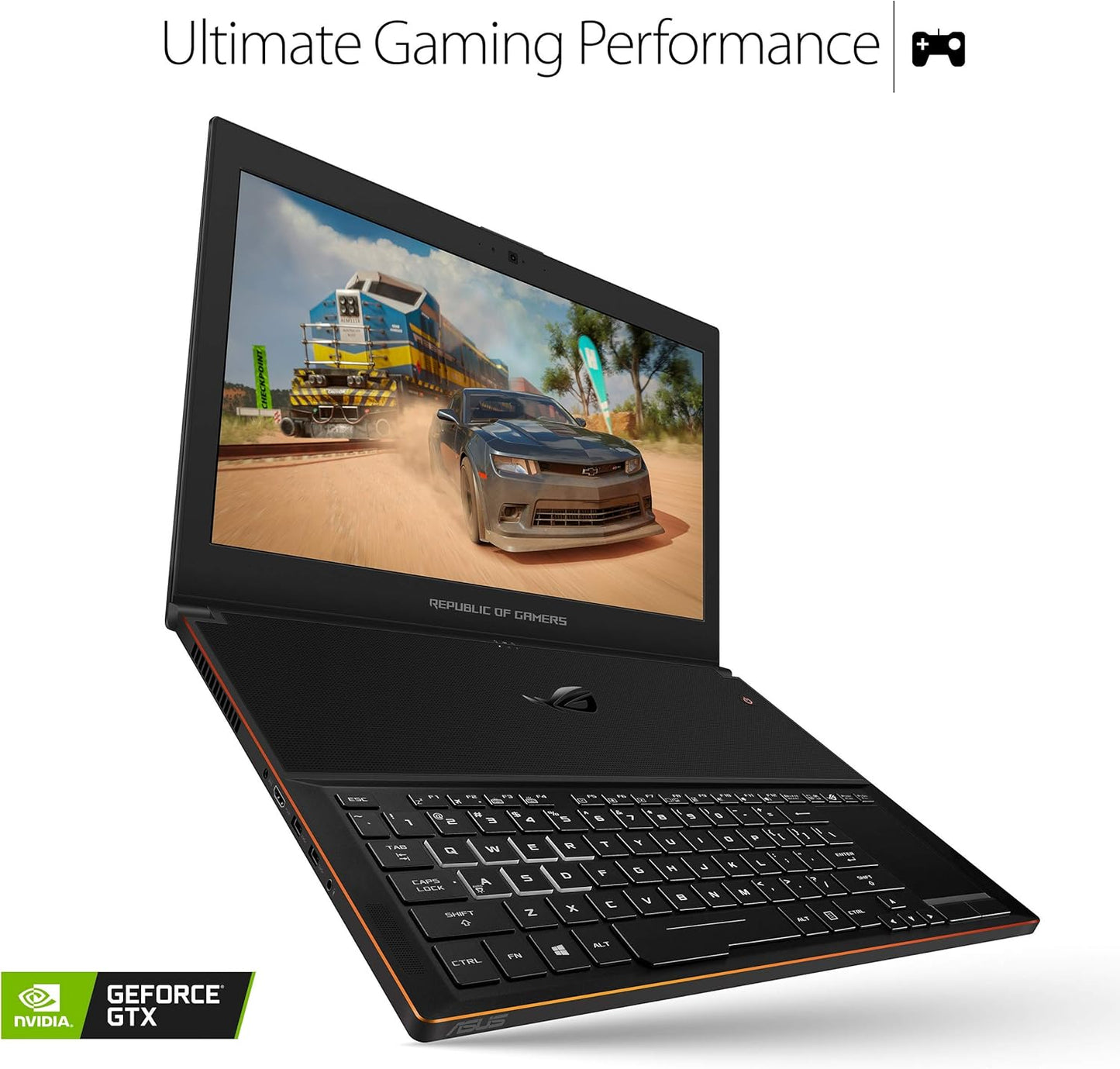 ASUS ROG Zephyrus Thin & Light Gaming Laptop, 15.6” Full HD 120Hz, Intel Core i7-7700HQ Processor, NVIDIA GeForce GTX 1080 8GB Max Q, 16GB DDR4, 512GB PCIe SSD, Windows 10 Professional – GX501VI-XS74 - متجر الجيل العربي الرقمي