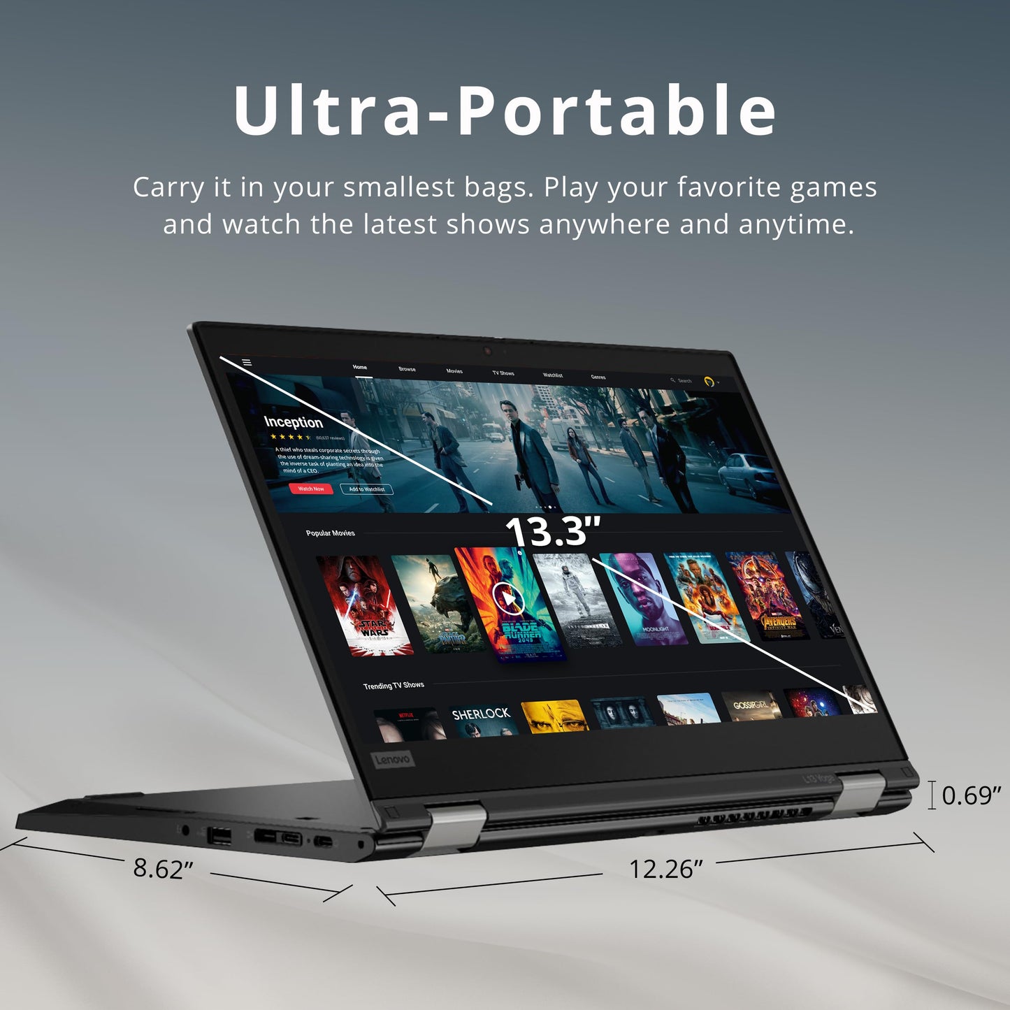 Lenovo - ThinkPad L13 Yoga 2-in-1 13.3" Touch-Screen Laptop - Intel Core i5-1021U - 8GB Memory - 256GB SSD - Black - متجر الجيل العربي الرقمي