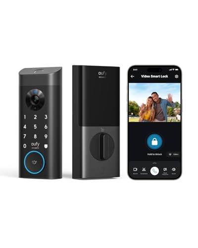 eufy Security Video Smart Lock S330, Chime Included, 3-in-1 Camera+Doorbell+Fingerprint Keyless Entry,BHMA, WiFi Door Lock,App Remote Control,2K HD,No Monthly Fee,SD Card Required - متجر الجيل العربي الرقمي