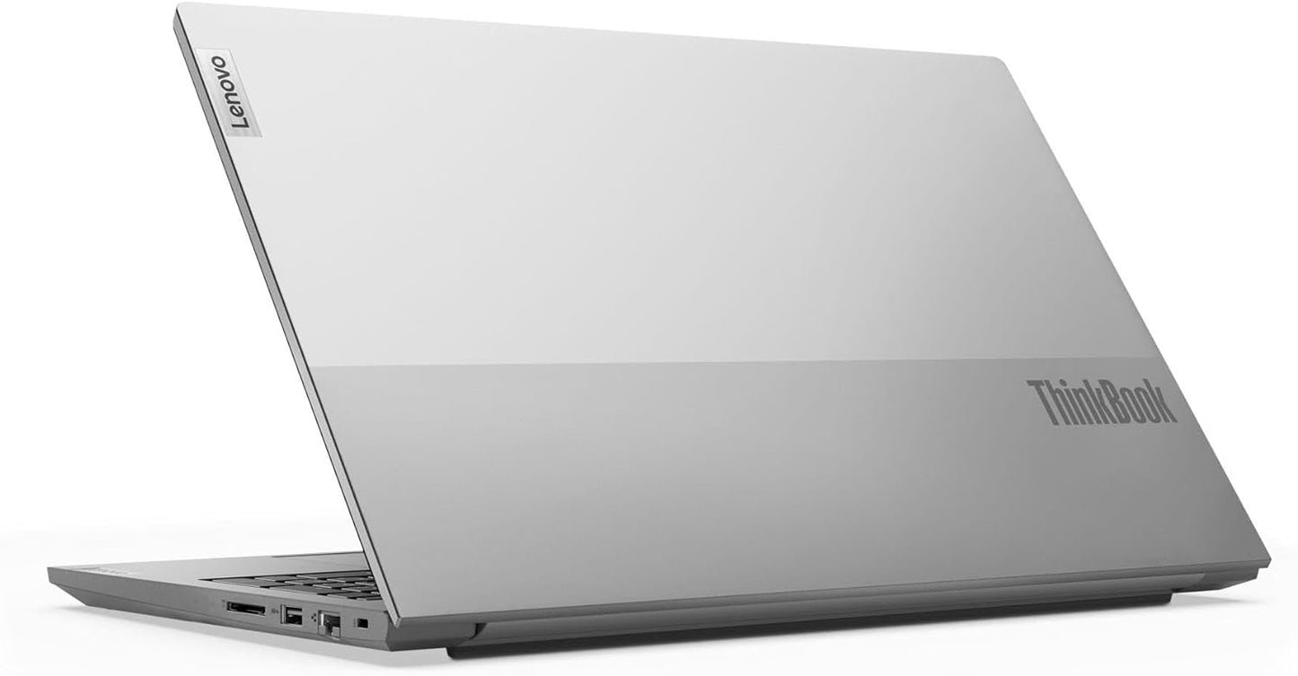 Lenovo ThinkBook 15 Gen 4 Business Laptop (15.6" FHD, Intel 10-Core i5-1235U, 16GB RAM, 256GB SSD), Narrow Bezel, Fingerprint, 1080p Webcam, Thunderbolt 4, Ethernet Port, Win 11 Pro, Grey - 2024 - متجر الجيل العربي الرقمي
