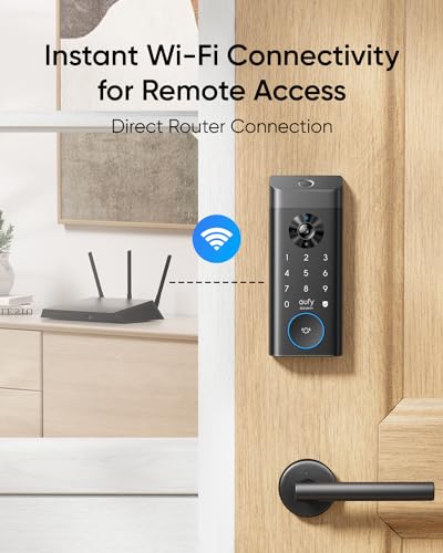 eufy Security Video Smart Lock S330, Chime Included, 3-in-1 Camera+Doorbell+Fingerprint Keyless Entry,BHMA, WiFi Door Lock,App Remote Control,2K HD,No Monthly Fee,SD Card Required - متجر الجيل العربي الرقمي