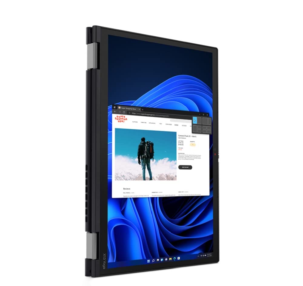 Lenovo ThinkPad X13 Yoga G3 13.3 Core i5-1235U 8GB RAM 256GB SSD Win10Pro Win11Pro - 21AW002YGE Thunder Black - متجر الجيل العربي الرقمي