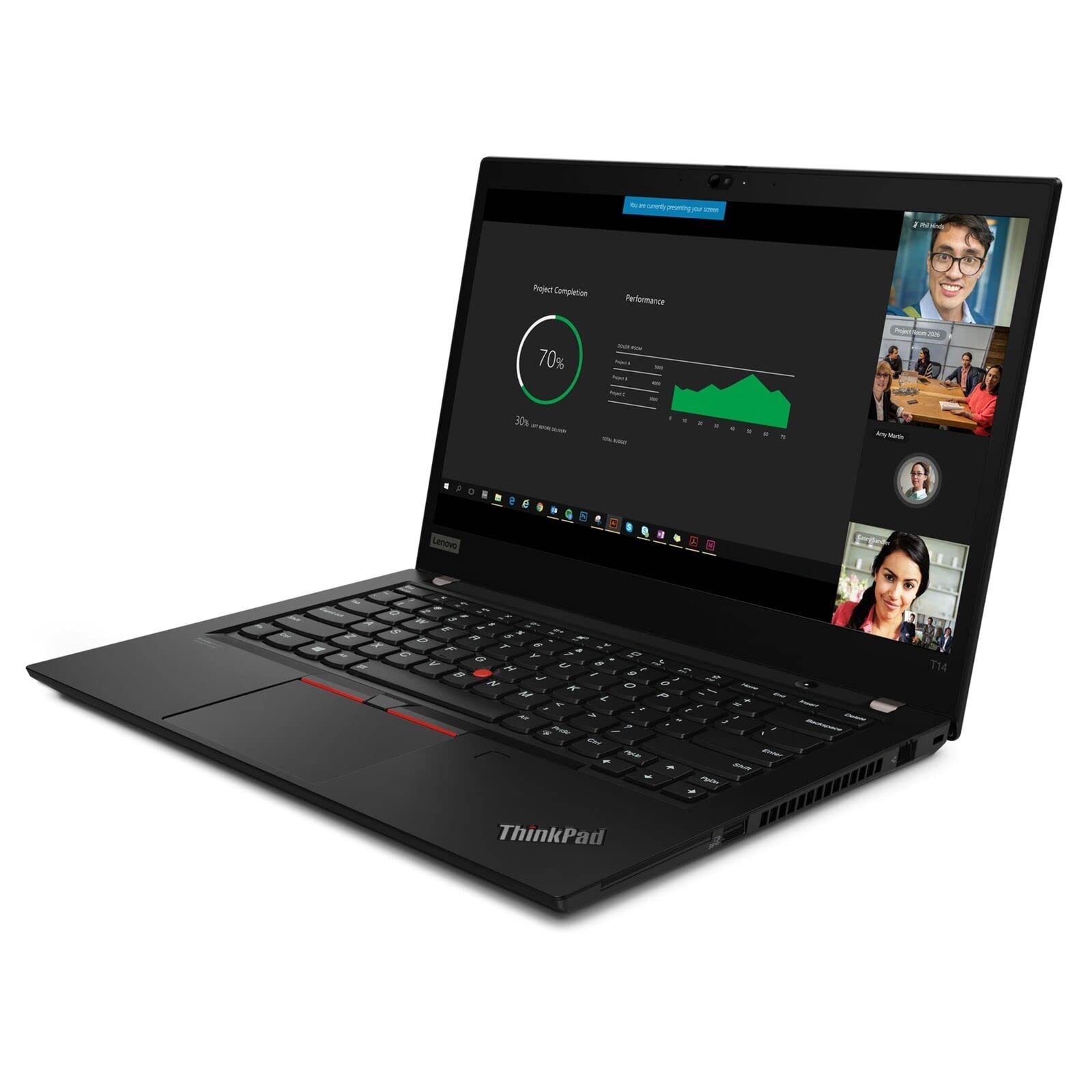Lenovo 2023 ThinkPad T14 G3 14" WUXGA IPS Touch Laptop 12-Core Intel i7-1260P Iris Xe Graphics 48GB DDR4 2TB NVMe SSD WIFI 6E RJ45 HDMI Thunderbolt4 Fingerprint Backlit Windows 10 Pro w/RE USB - متجر الجيل العربي الرقمي