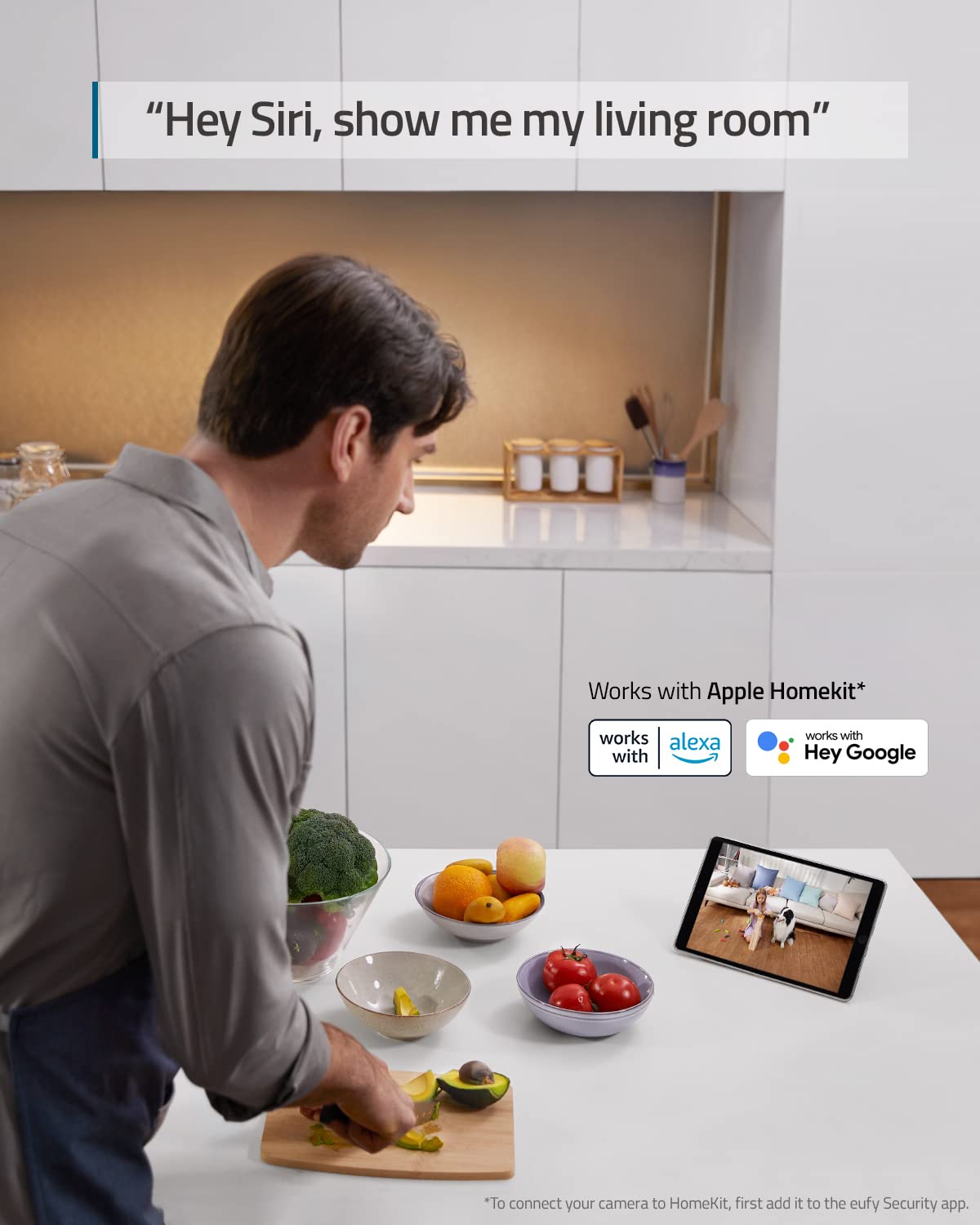 eufy Security Indoor Cam E220, Pan & Tilt, Indoor Security Camera, 2K - 3 MP Wi-Fi Plug-in, Voice Assistant Compatibility, Night Vision, Motion Tracking, HomeBase 3 Compatible, Motion Only Alert - متجر الجيل العربي الرقمي