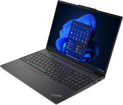 Lenovo ThinkPad E16 Business Laptop (16" FHD+ Display, Intel 13th Gen i5-1335U, 16GB RAM, 512GB SSD), Backlit Keyboard, Fingerprint Reader, FHD Webcam, Ethernet, Wi-Fi 6, Win 11 Pro, Black, 2024 - متجر الجيل العربي الرقمي