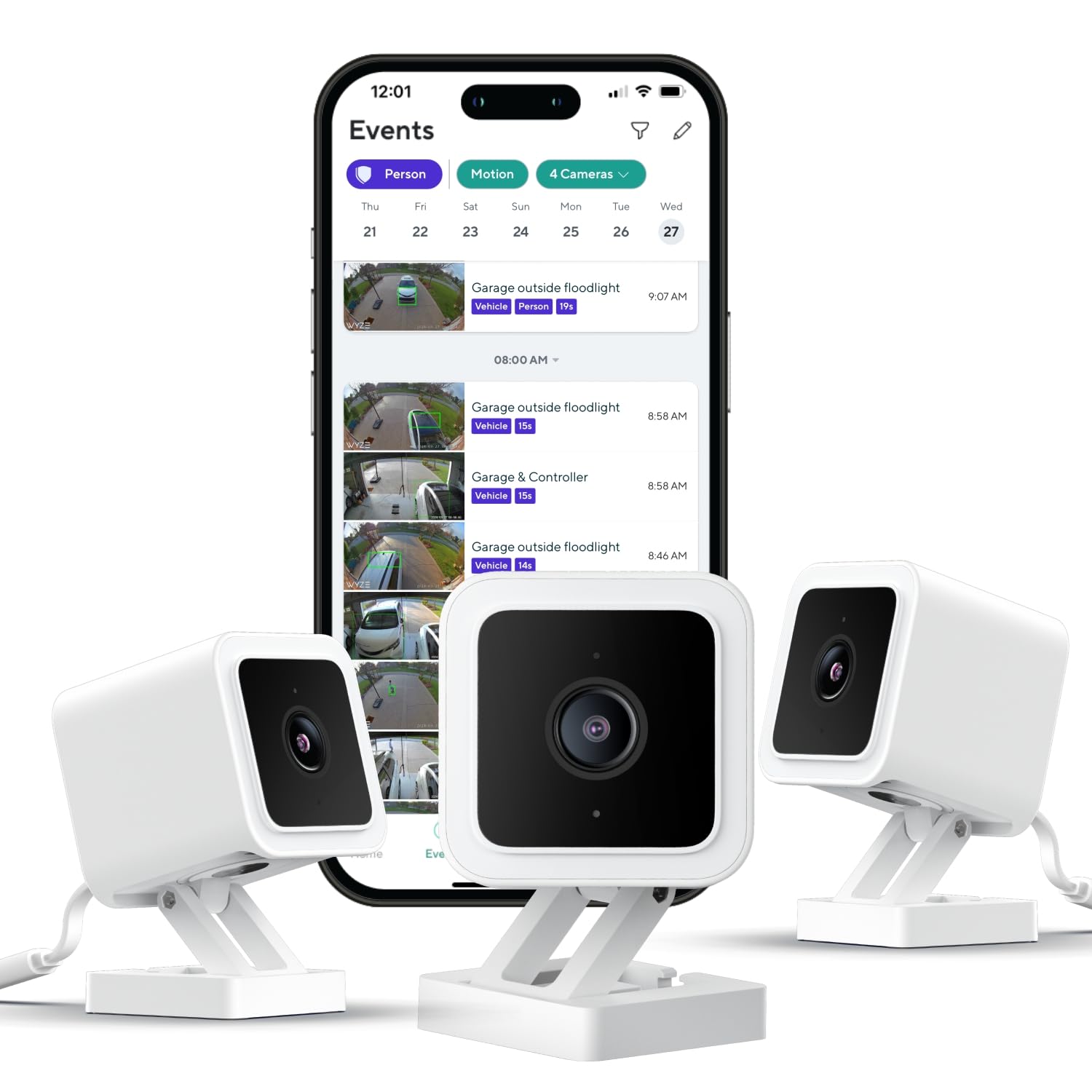 WYZE Cam v3 with Color Night Vision, Wired 1080p HD Indoor/Outdoor Video Camera, 2-Way Audio, Works with Alexa, Google Assistant, and IFTTT - متجر الجيل العربي الرقمي