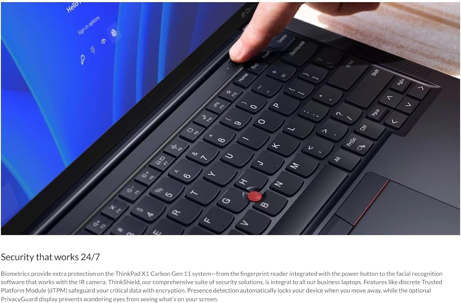 Lenovo ThinkPad X1 Carbon Gen 11 21HM002DUS Black Laptop, i7-1355U, 16GB, 512GB PCIe SSD, 14.0" IPS Touch Wide UXGA (1920x1200), Intel Iris Xe, Windows 11 Pro - متجر الجيل العربي الرقمي